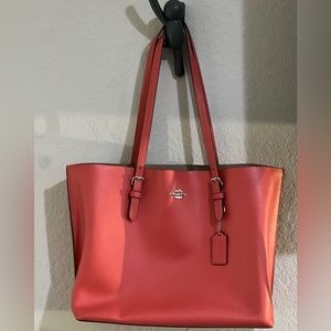 Coach Mollie Tote Pastel Tangerine Taupe